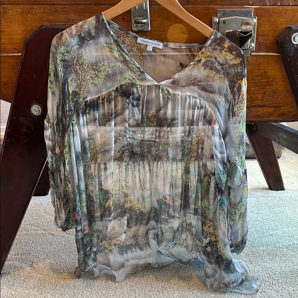 Tempo Paris Elegant Multicolor Blouse